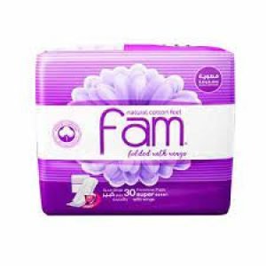 Fam – Feminine Sanitary Pads Maxi Folded With Wings Super 30Pads