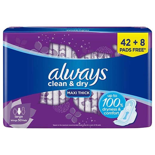 أولويز - فوط صحية نسيجاف مطور كبير 50 قطعة أولويز - فوط صحية نسيجاف مطور كبير 50 قطعة