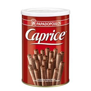 بابادوبولس - كابرس لفائف ويفر محشوة بكريمة البندق والكاكاو 53 جم