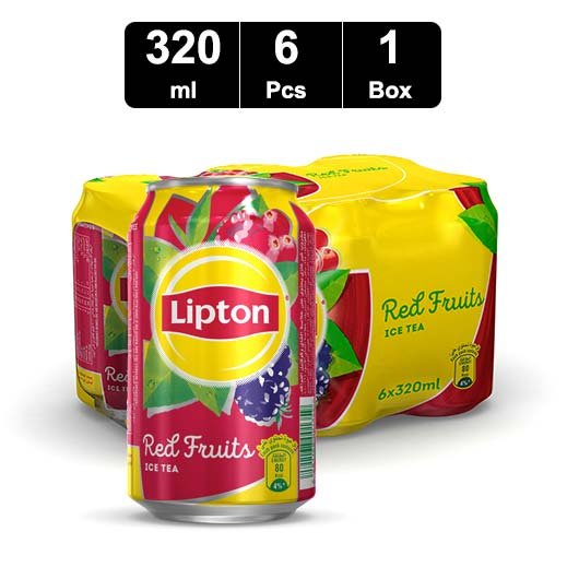 ليبتون - آيس تي فواكه حمراء 320 مل 6 حبة ليبتون - آيس تي فواكه حمراء 320 مل 6 حبة