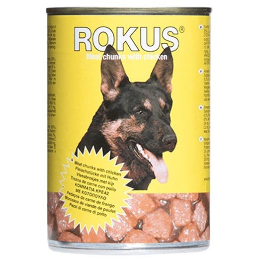 روكوس - طعام كلاب قطع لحم دجاج, معلب 410 جم روكوس - طعام كلاب قطع لحم دجاج, معلب 410 جم